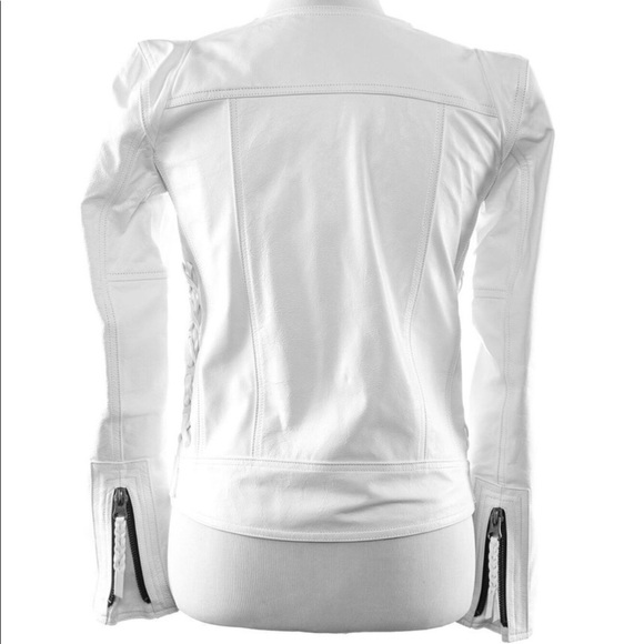 Jennifer Haley White Moto Jacket - Picture 5 of 8